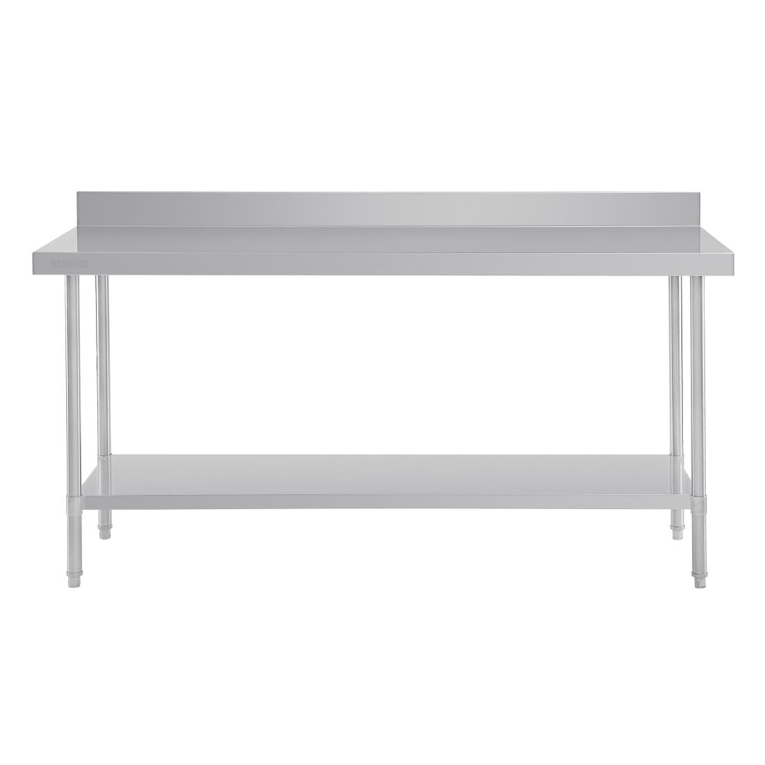 Vogue Premium Stainless Steel Table with Splashback 1500mm - DA340