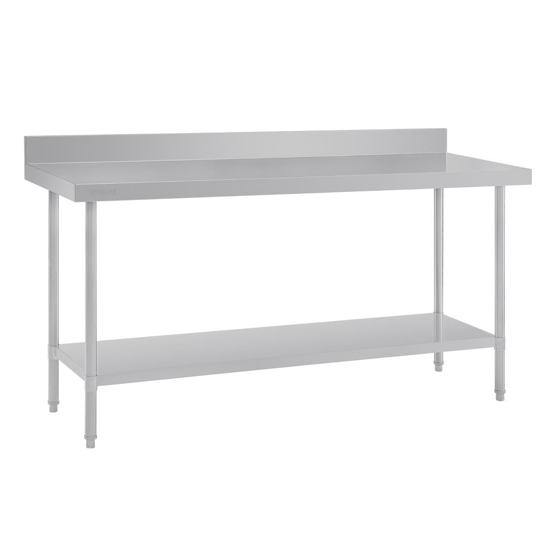 Vogue Premium Stainless Steel Table with Splashback 1500mm - DA340