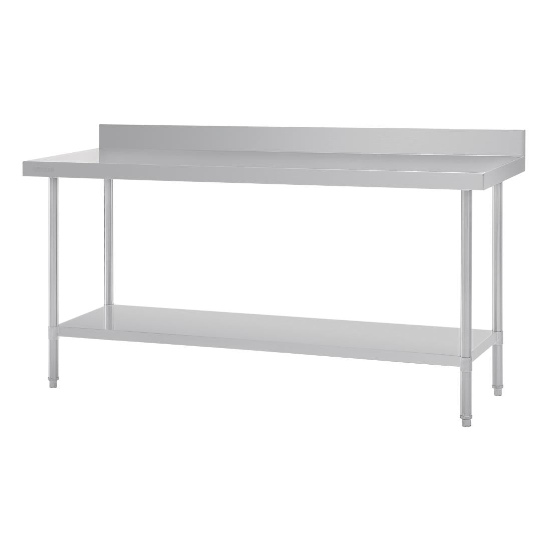 Vogue Premium Stainless Steel Table with Splashback 1500mm - DA340