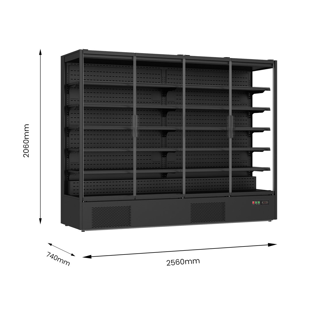 2NDs: Thermaster Supermarket Panorama 4 Door Chiller Display - DC-250B-NSW2083