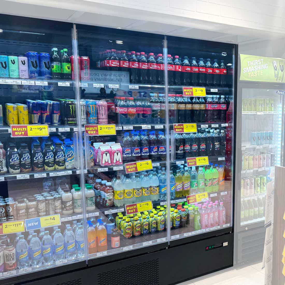 2NDs: Thermaster Supermarket Panorama 4 Door Chiller Display - DC-250B-NSW2083