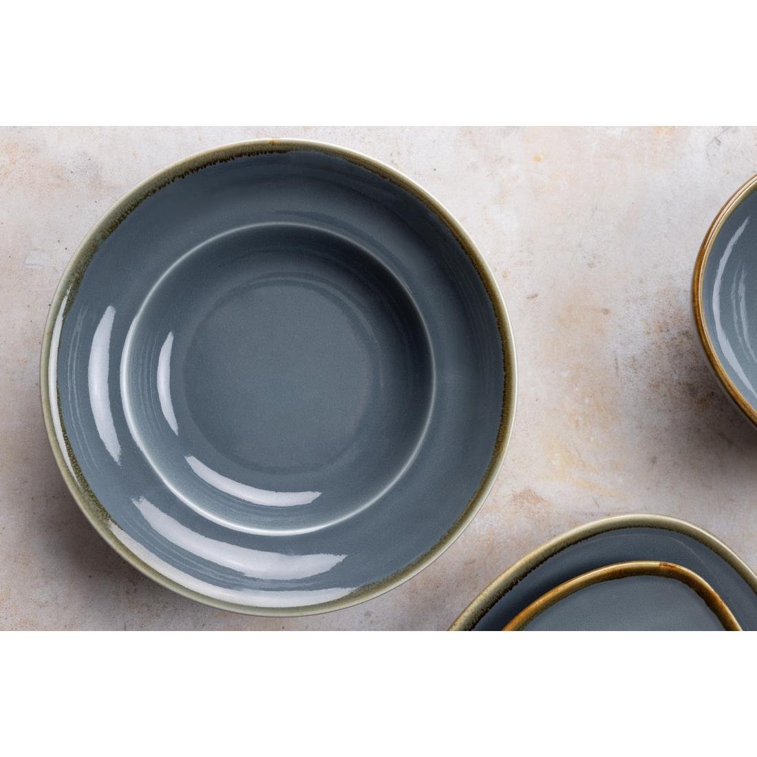 Olympia Kiln Pasta Bowls Ocean 250mm (Pack of 4) - DC305