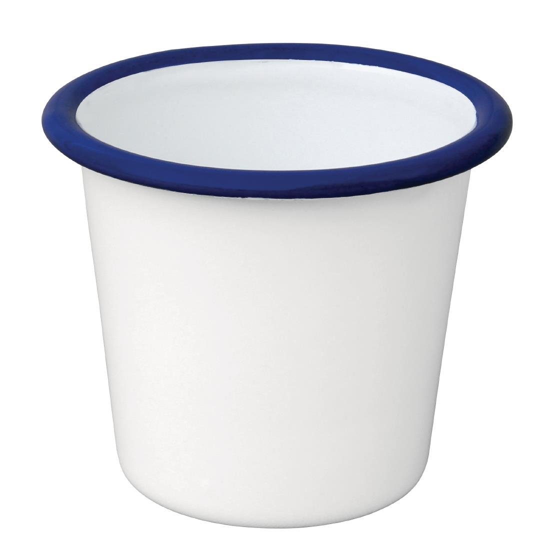 Olympia Enamel Sauce Cup White & Blue - DC383