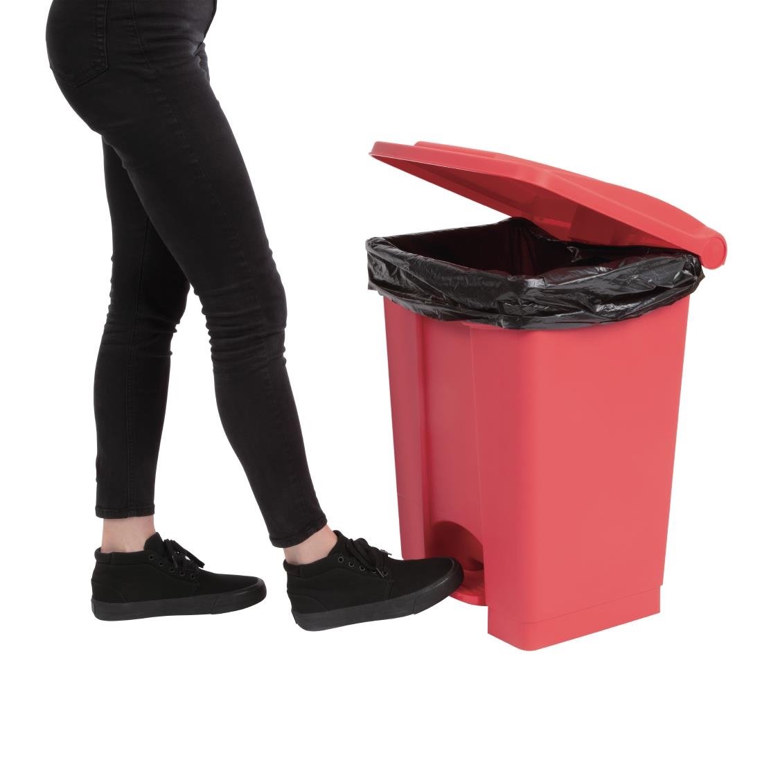 Jantex Kitchen Pedal Bin Red 45Ltr - DC708