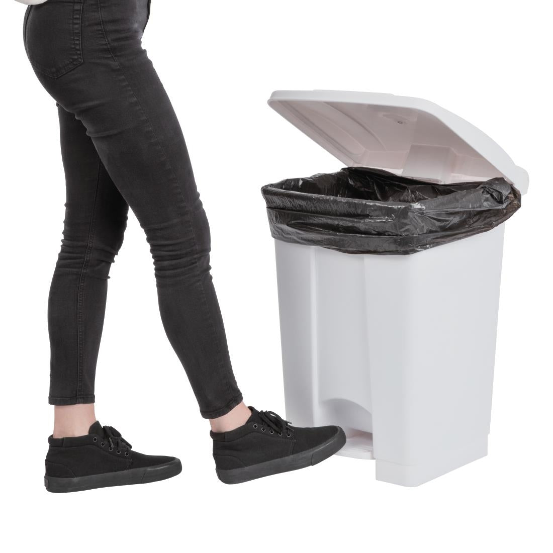 Jantex Kitchen Pedal Bin White 45Ltr - DC709
