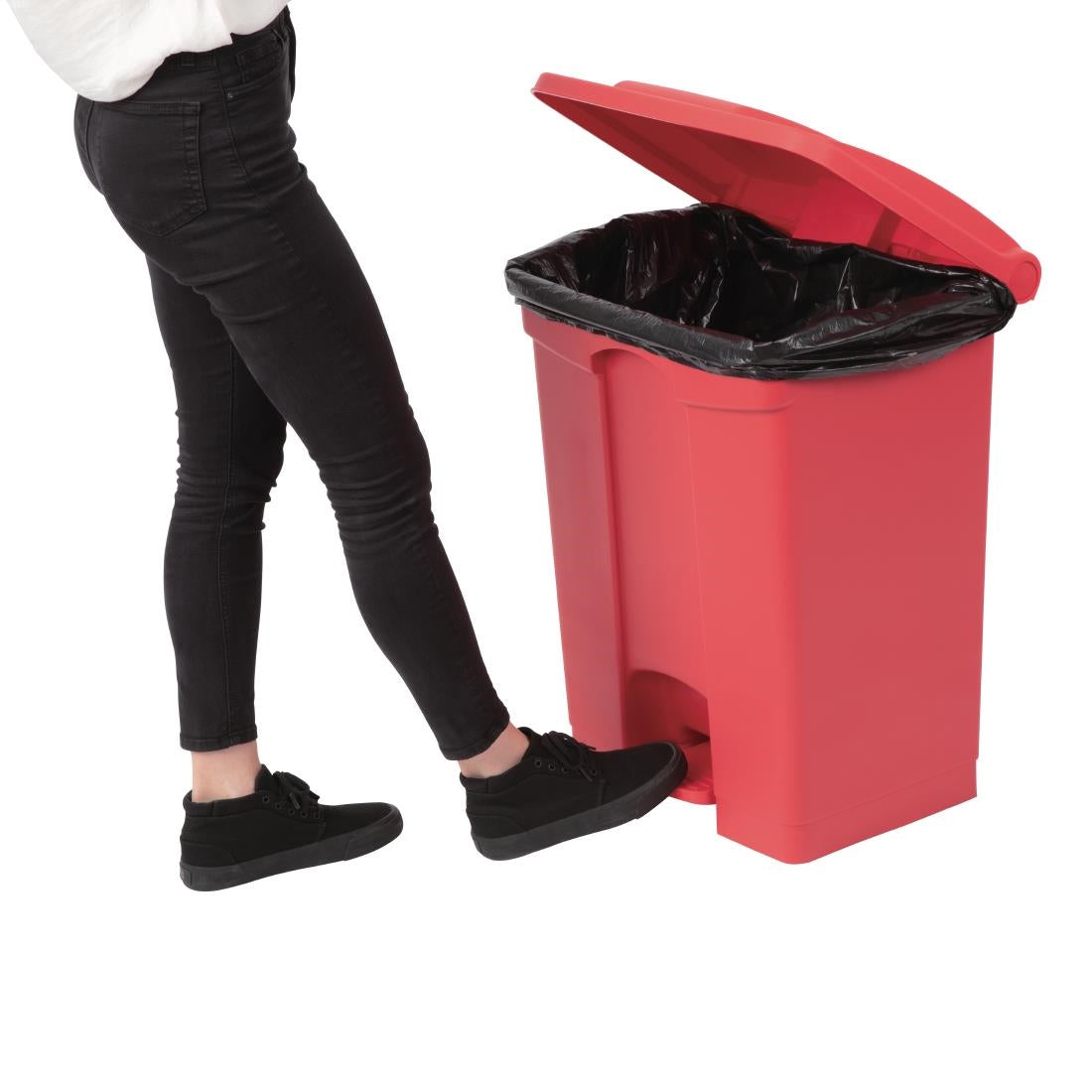 Jantex Kitchen Pedal Bin Red 65Ltr - DC710