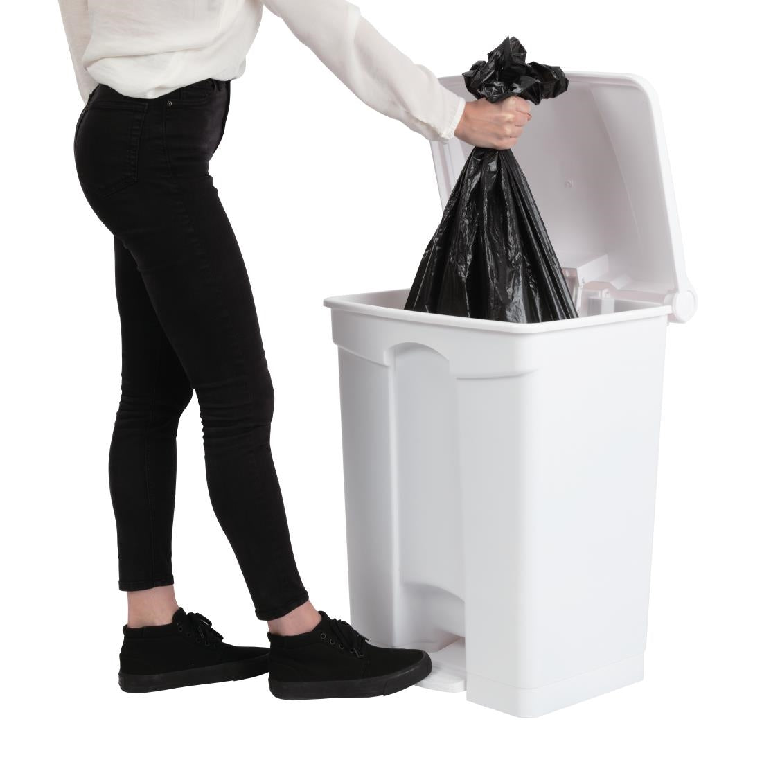 Jantex Kitchen Pedal Bin White 65Ltr - DC711