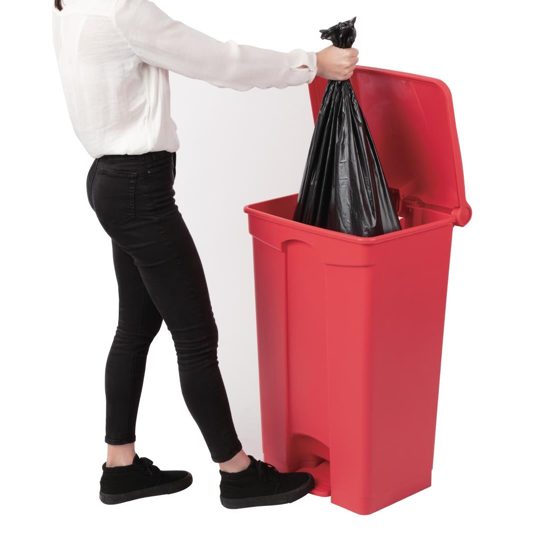 Jantex Kitchen Pedal Bin Red 87Ltr - DC712