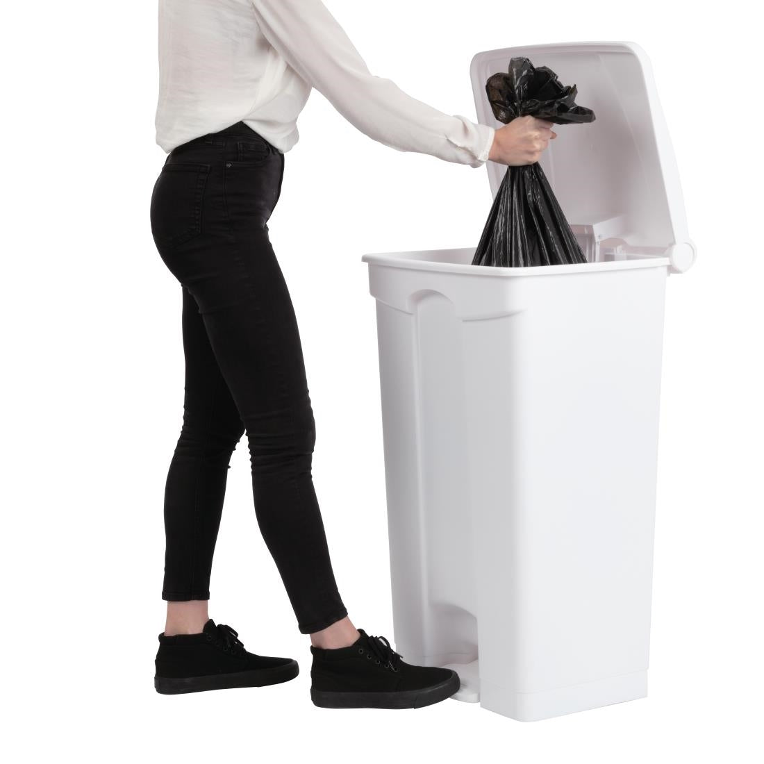 Jantex Kitchen Pedal Bin White 87Ltr - DC713