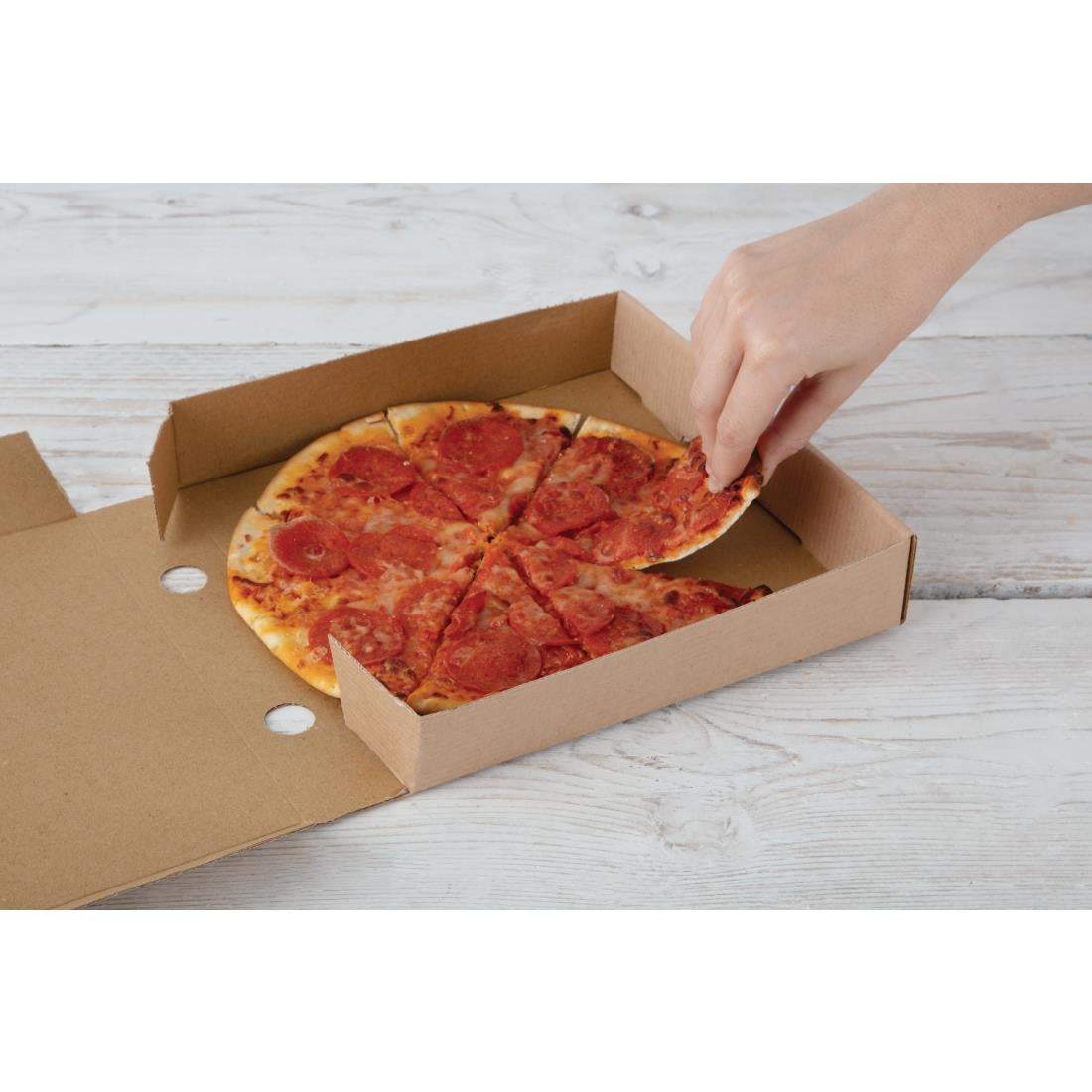 Fiesta Compostable Plain Pizza Pack Boxes 228mm (Pack of 100) - DC723