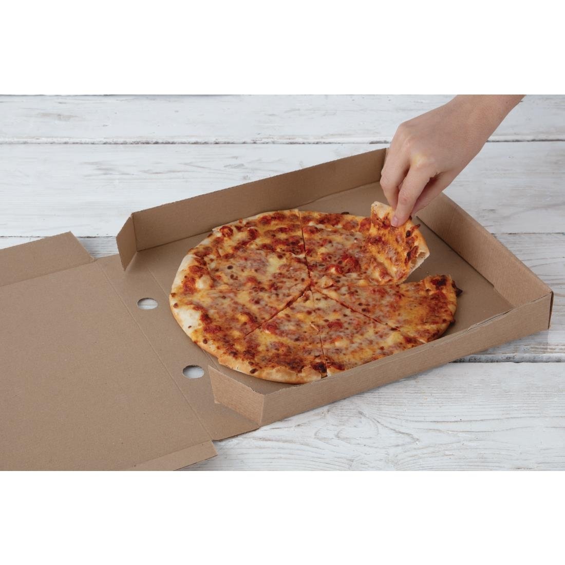 Fiesta Compostable Plain Pizza Boxes 12" (Pack of 100) - DC724