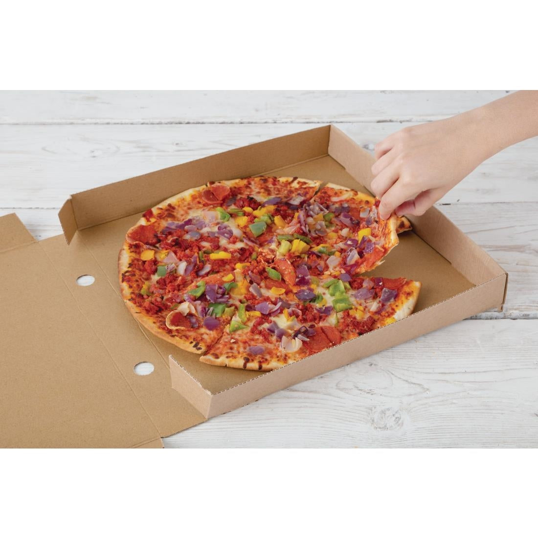 Fiesta Compostable Plain Pizza Pack Boxes 355mm (Pack of 50) - DC725