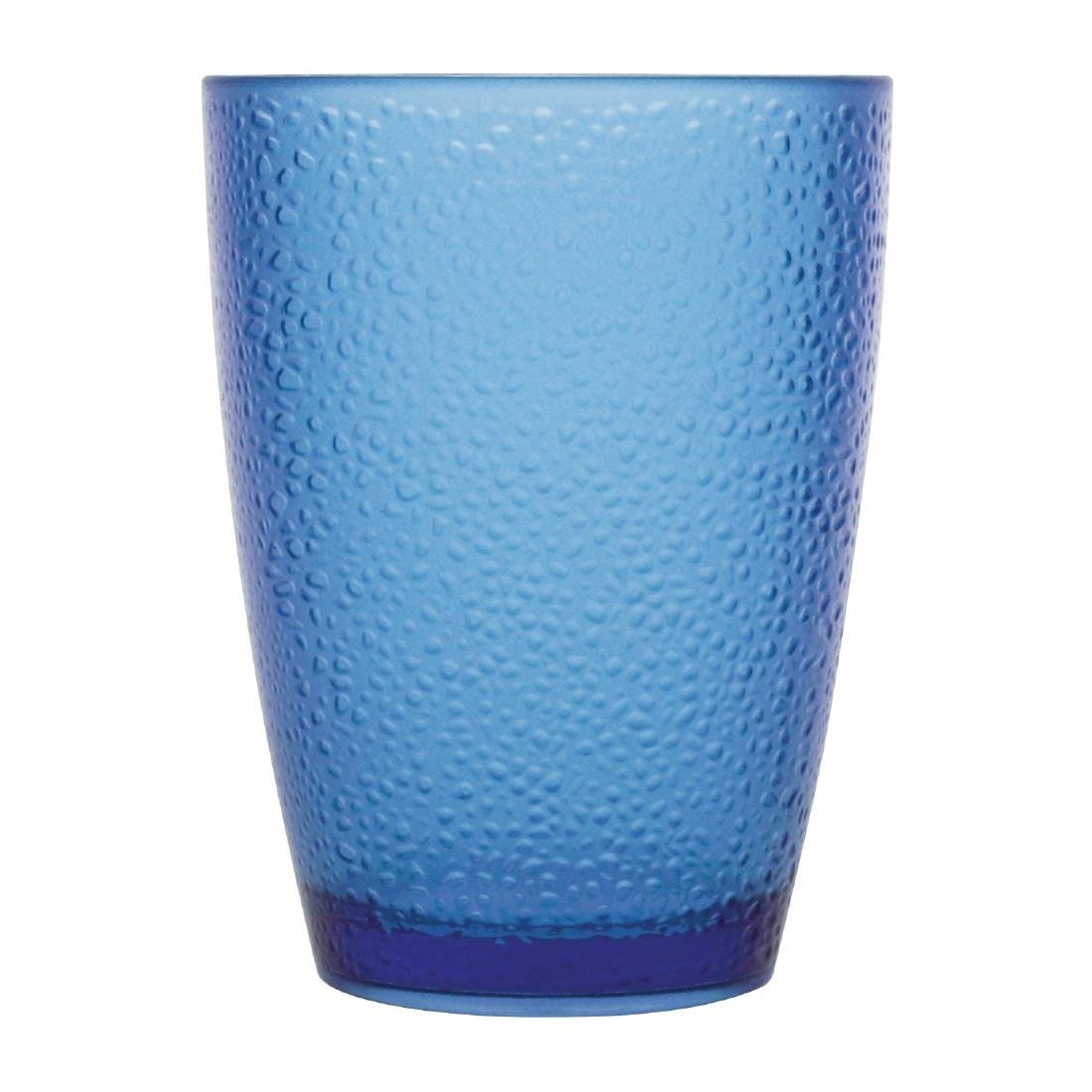 Olympia Kristallon Polycarbonate Tumbler Pebbled Blue 275ml (6 Pack) - DC929