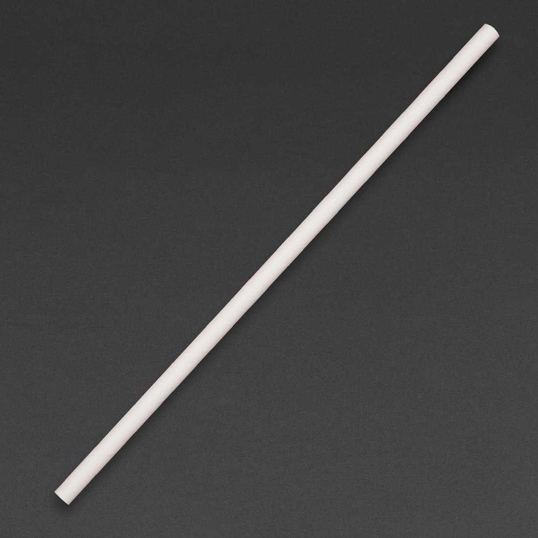 Fiesta Compostable Paper Straws White 6mm (Pack of 250) - DE925