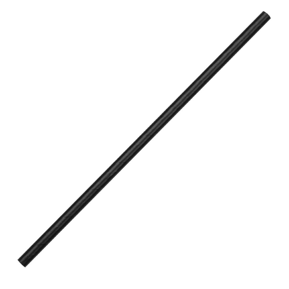 Fiesta Compostable Paper Straws Black 6mm (Pack of 250) - DE926