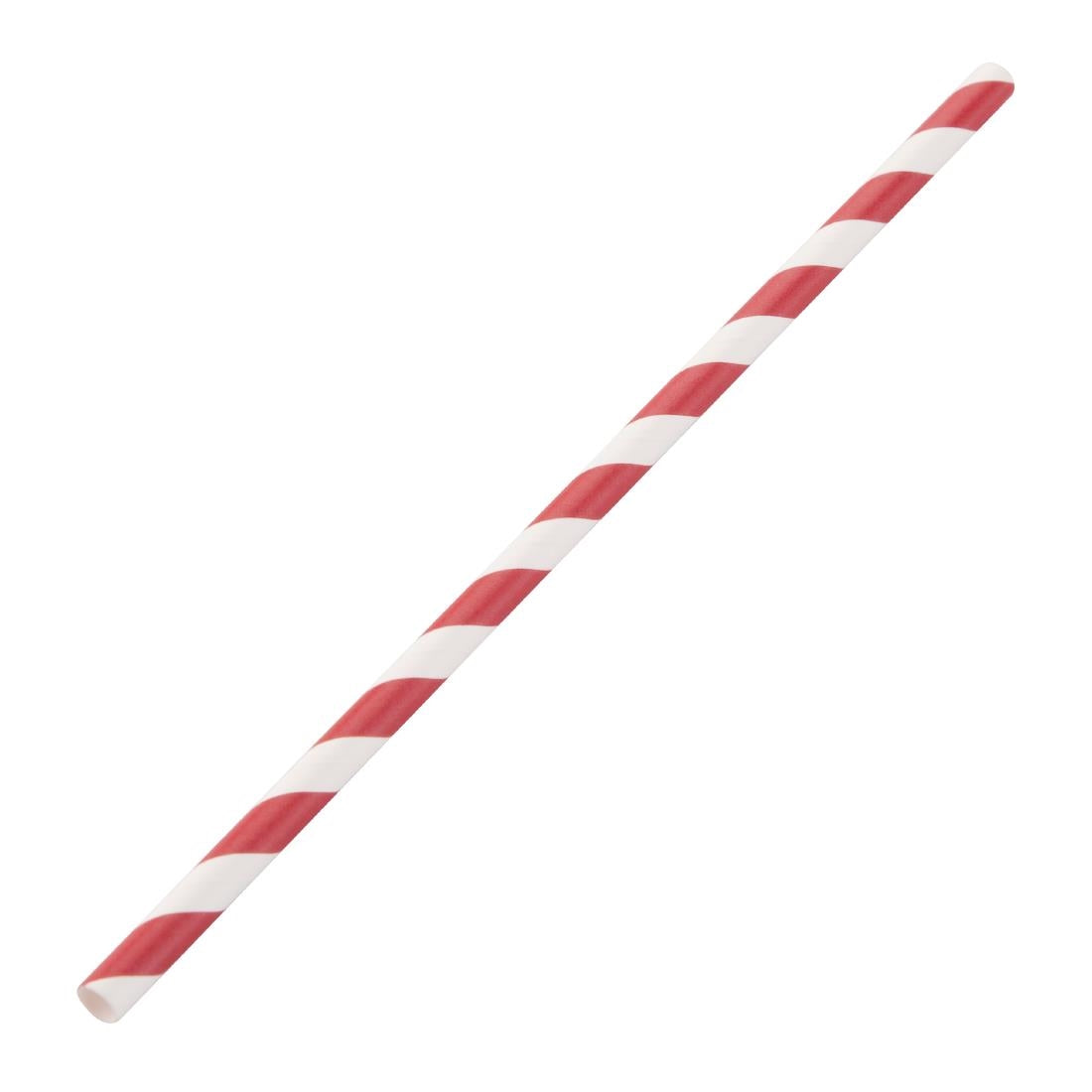 Fiesta Compostable Paper Straws Red & White Stripe 6mm (Pack of 250) - DE927