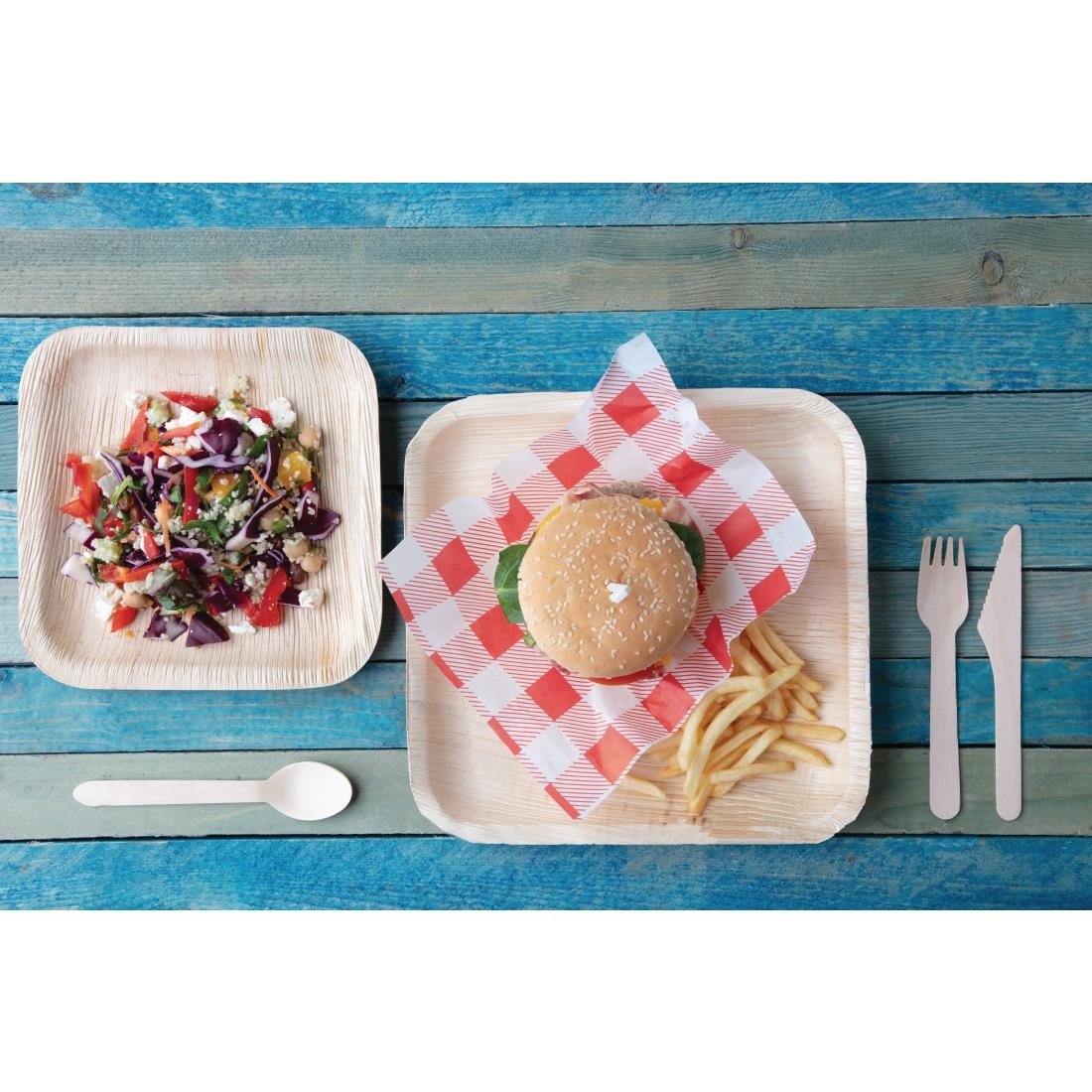 Fiesta Compostable Biodegradable Disposable Wooden Dessert Spoons (Pack of 100) - CD904