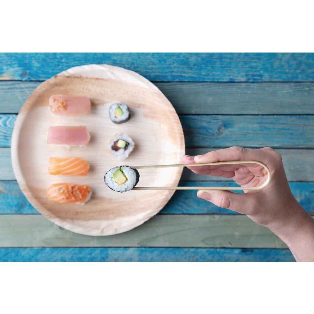 Fiesta Compostable Mini Bamboo Tongs (Pack of 50) - DK391