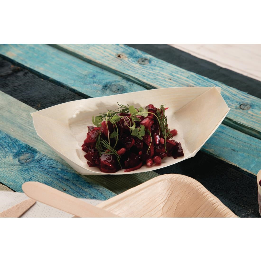 Fiesta Compostable Biodegradable Wooden Boats 250mm - DK386