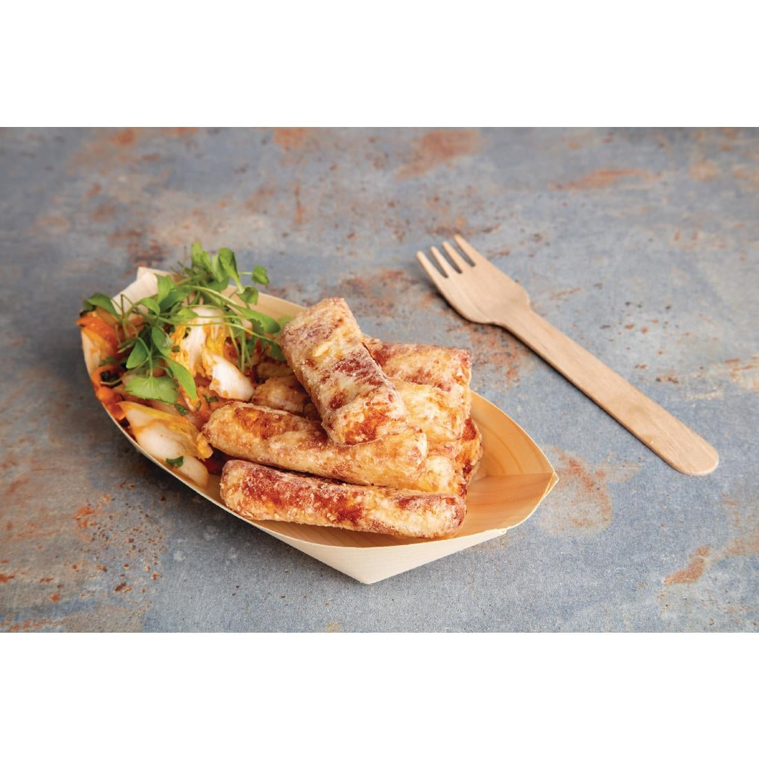 Fiesta Compostable Biodegradable Disposable Birch Wood Forks (Pack of 100) - CD903