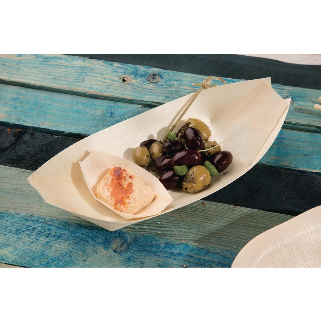 Fiesta Compostable Biodegradable Wooden Boats 190mm - DK387
