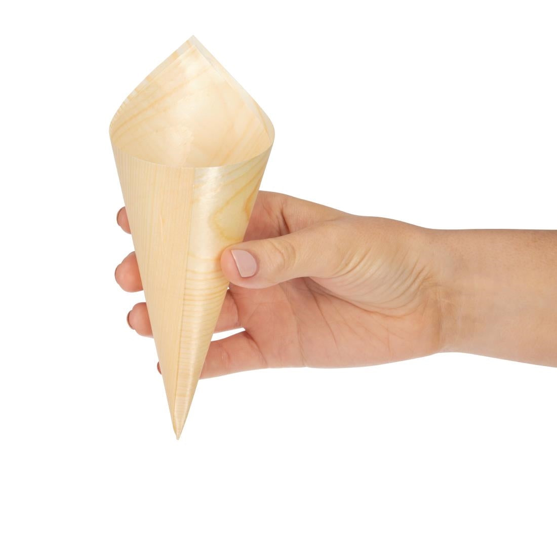 Fiesta Compostable Biodegradable Wooden Cones 75mm - DK389