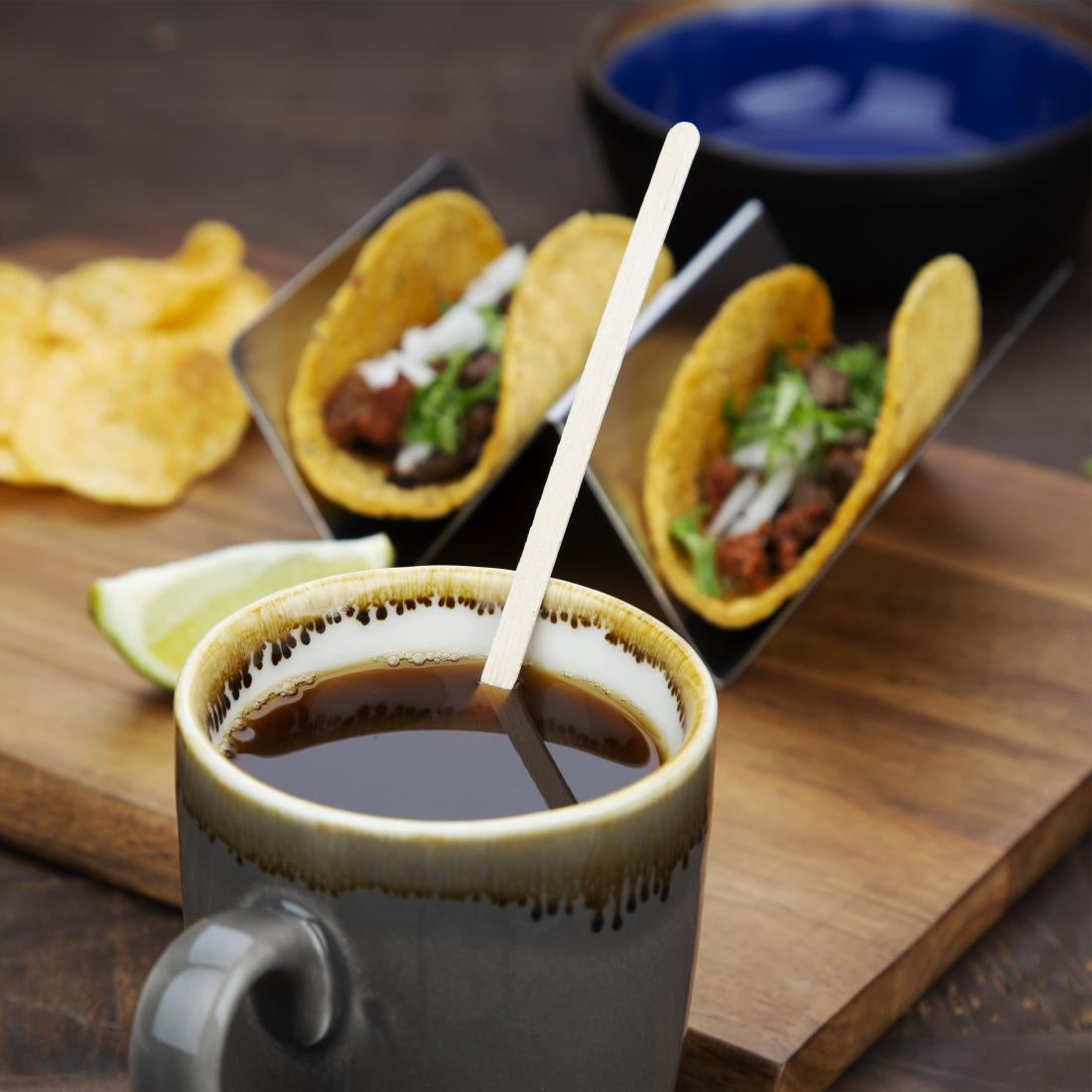 Fiesta Compostable Biodegradable Wooden Coffee Stirrers 190mm (Pack of 1000) - DK390