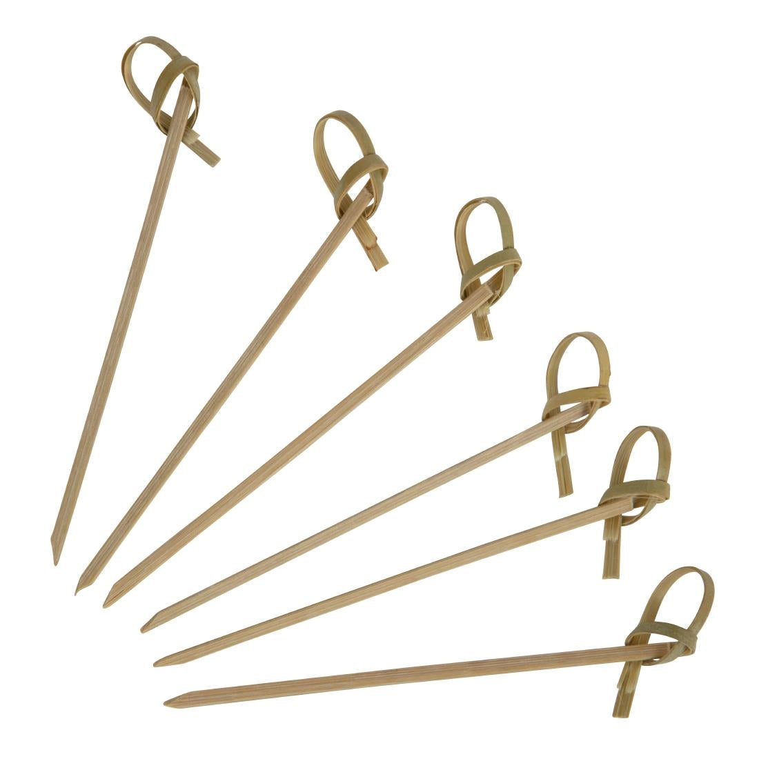Fiesta Compostable Biodegradable Bamboo Looped Skewers 90mm (Pack of 100) - DK396