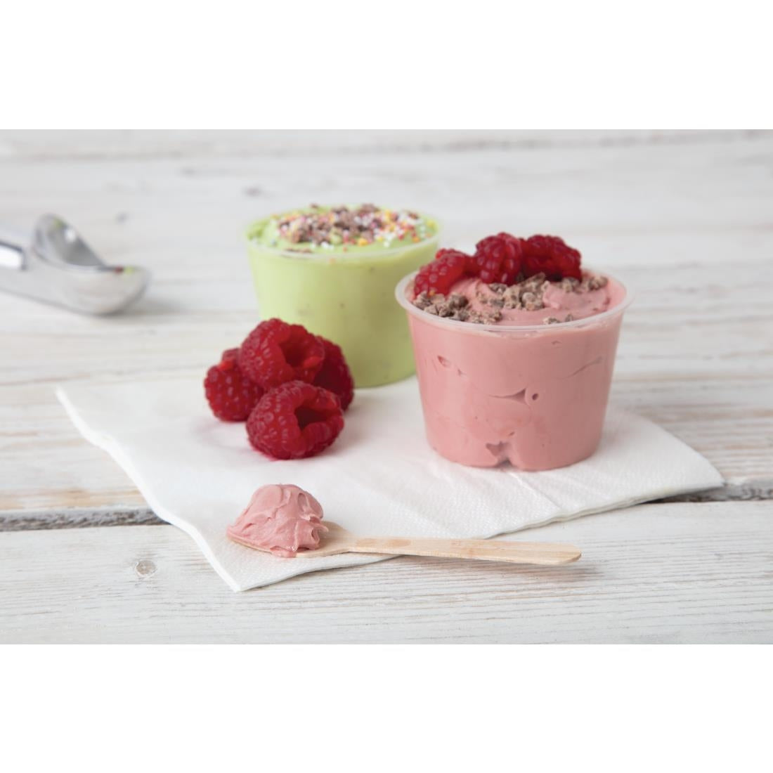 Fiesta Compostable Wooden Ice Cream Spoons (Pack of 100) - DK399