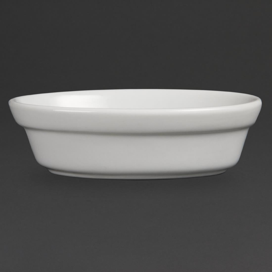 Olympia Whiteware Oval Pie Dishes 145 x 104mm (Pack of 6) - DK806