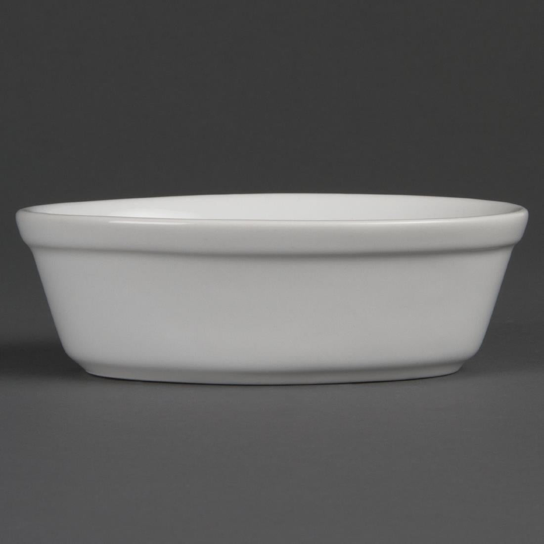 Olympia Whiteware Oval Pie Dishes 154 x 110mm (Pack of 6) - DK807