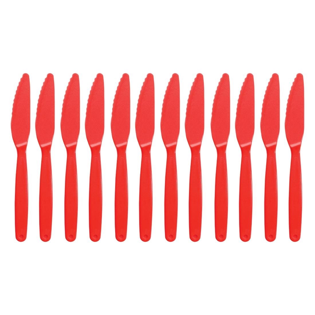 Olympia Kristallon Polycarbonate Knife Red (12 Pack) - DL114
