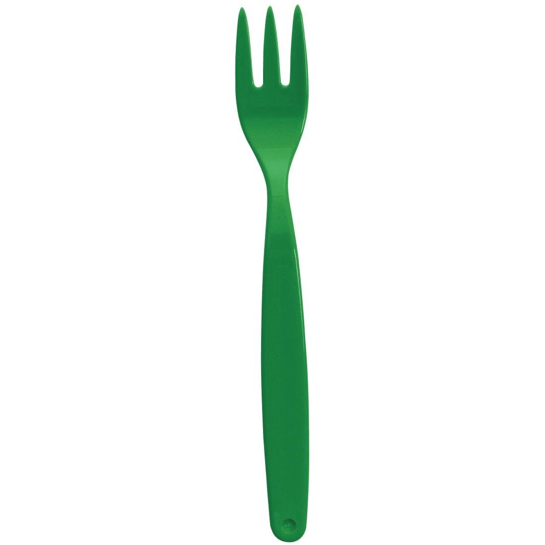 Olympia Kristallon Polycarbonate Fork Green (12 Pack) - DL120