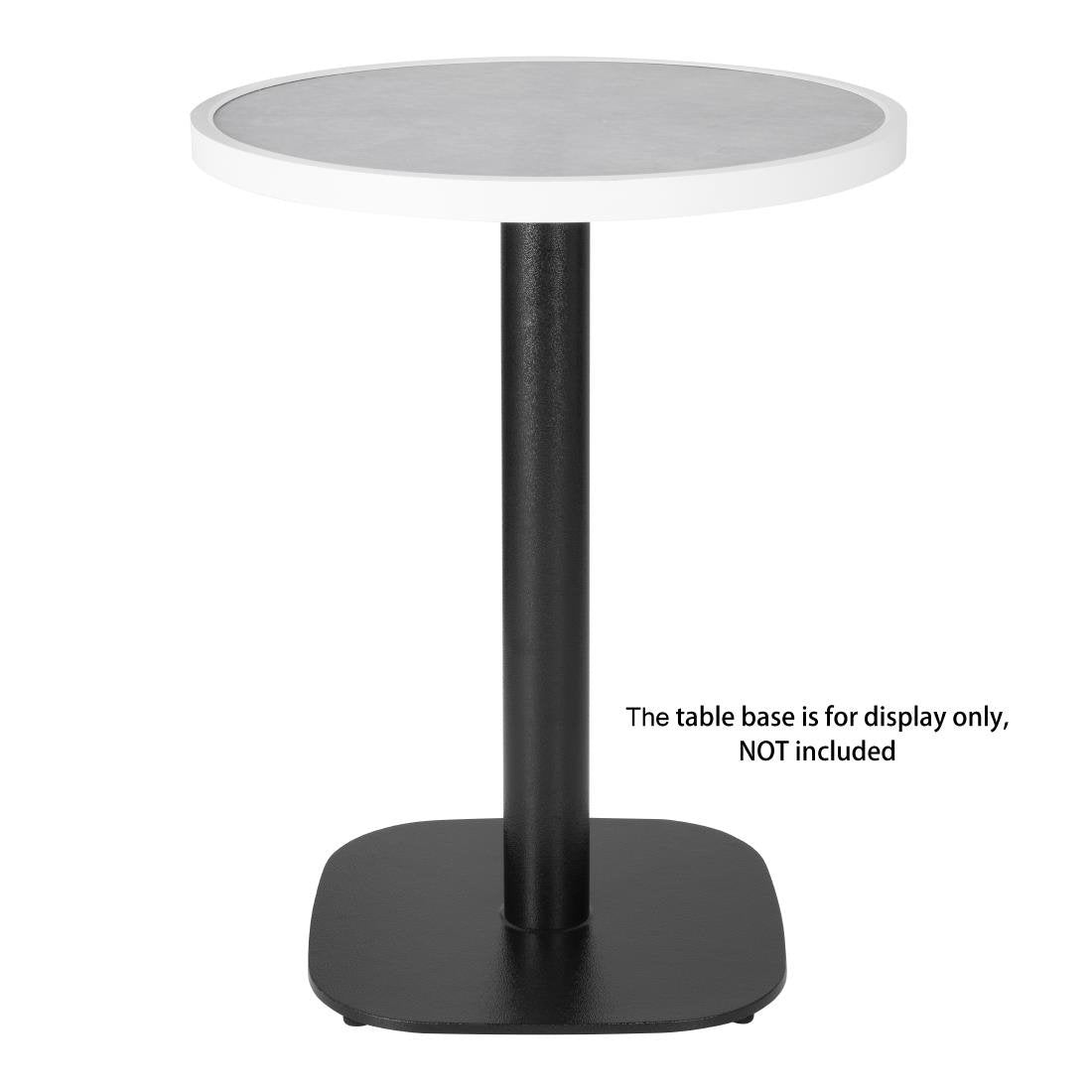 Bolero Fibre Glass Round Table Top Grey Stone Effect 580mm - DL485
