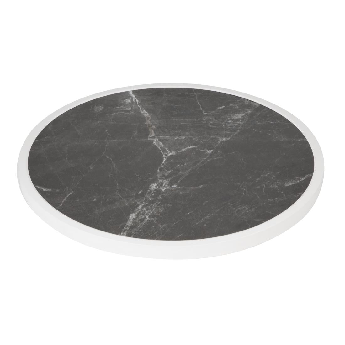 Bolero Fibre Glass Round Table Top Dark Granite Effect 580mm - DL487