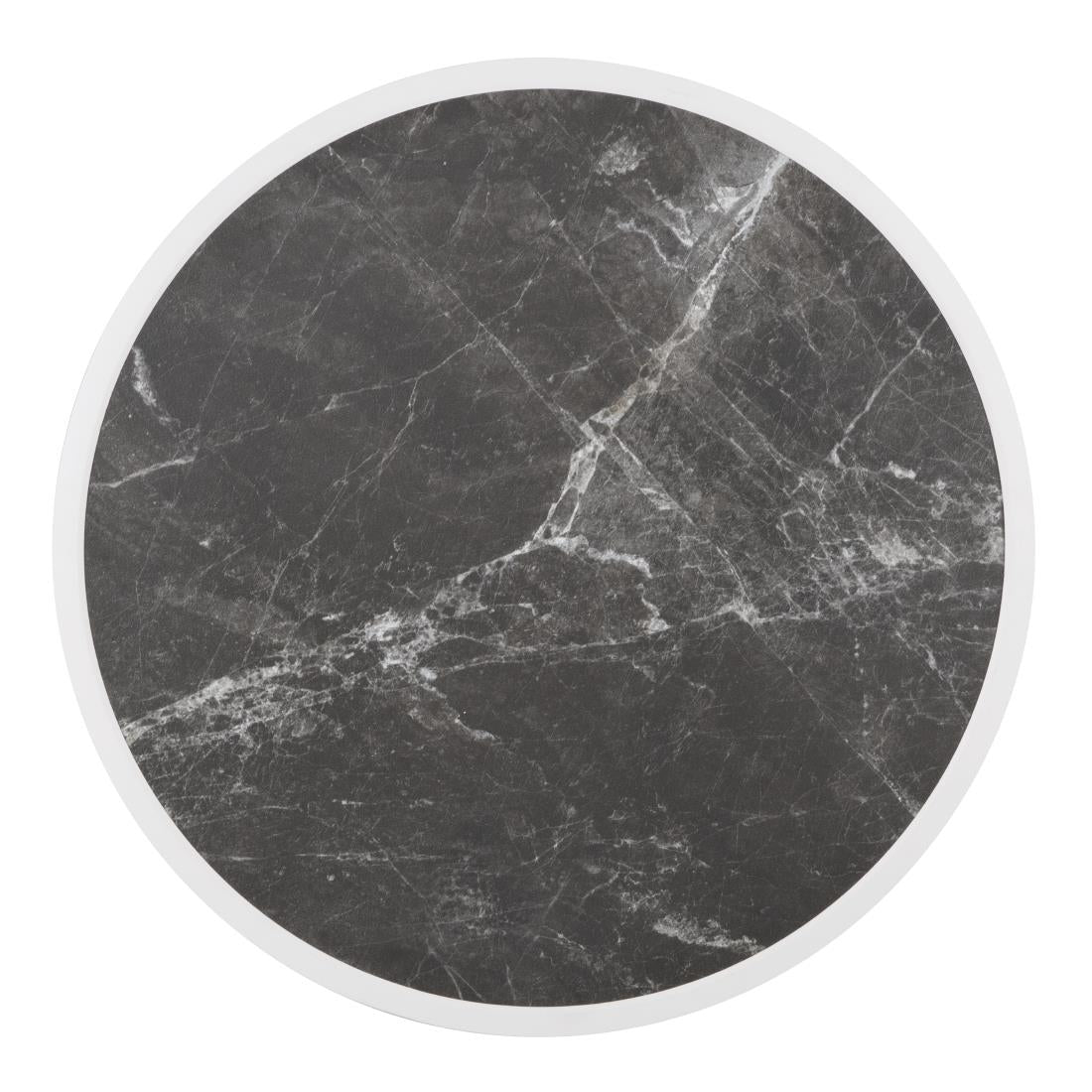 Bolero Fibre Glass Round Table Top Dark Granite Effect 580mm - DL487