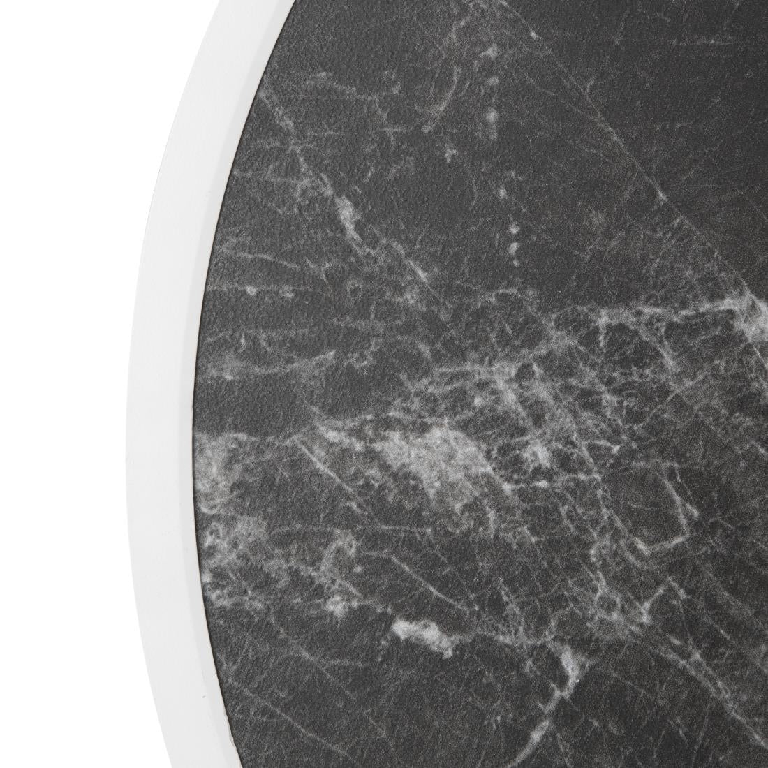 Bolero Fibre Glass Round Table Top Dark Granite Effect 580mm - DL487