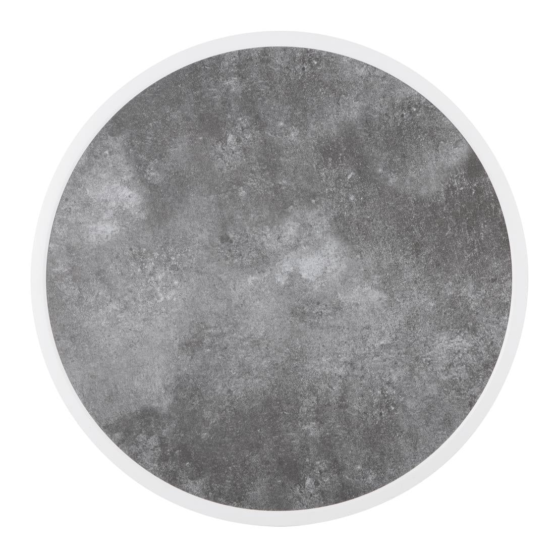 Bolero Fibre Glass Round Table Top Dark Stone Effect 580mm - DL488