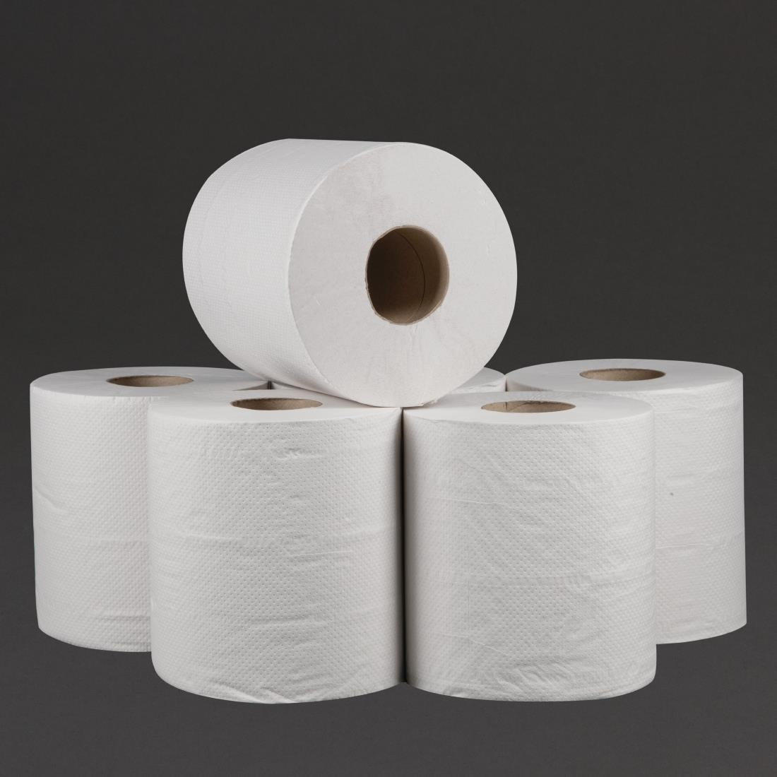 Jantex Centrefeed White Roll Paper Towels (Pack of 6) - DL920