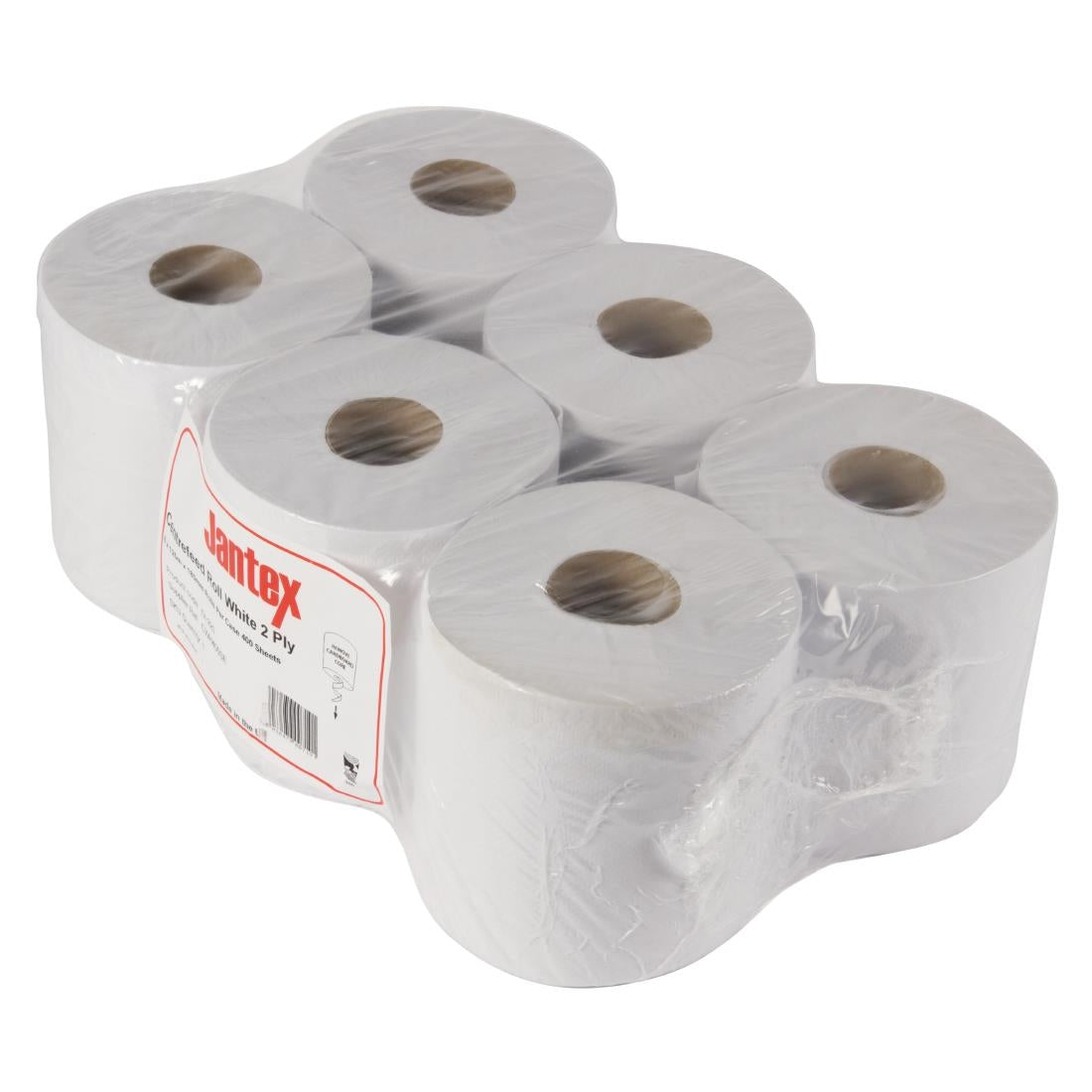 Jantex Centrefeed White Roll Paper Towels (Pack of 6) - DL920