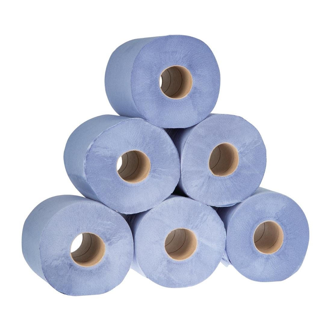 Jantex Centrefeed Blue Roll Paper Towels (Pack of 6) - DL921