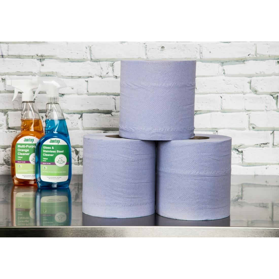 Jantex Centrefeed Blue Roll Paper Towels (Pack of 6) - DL921