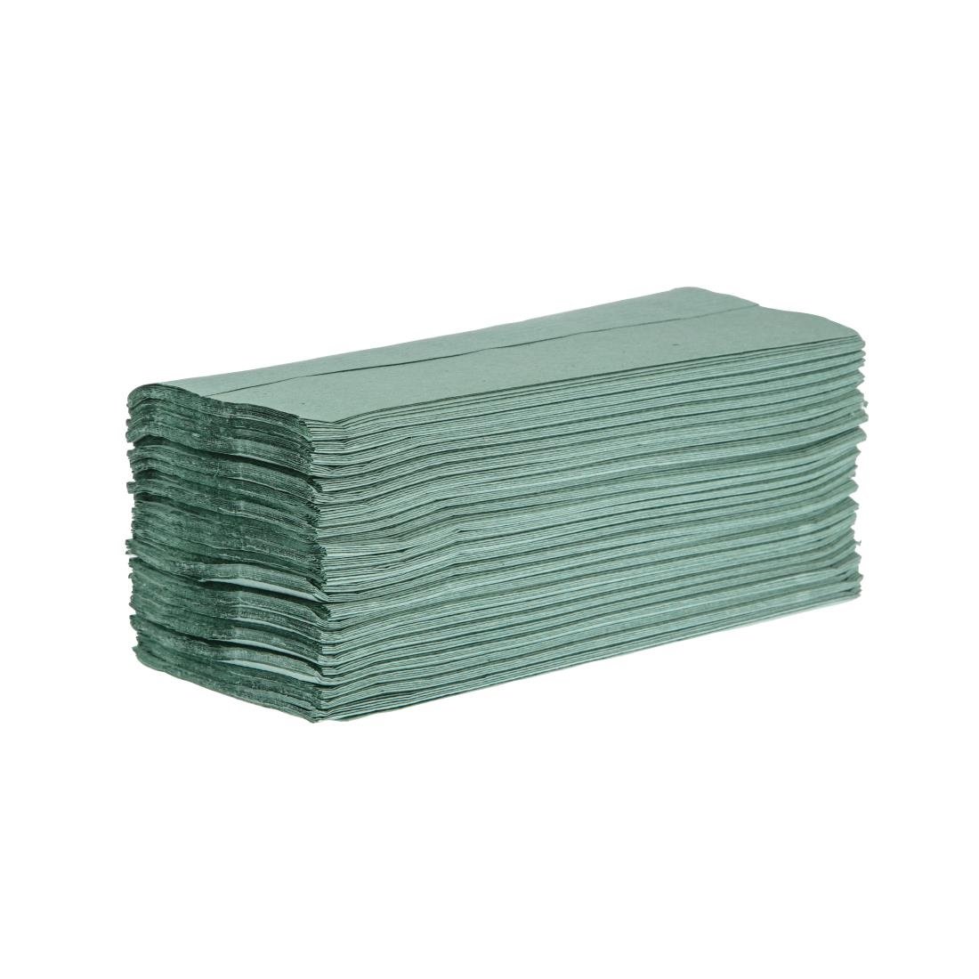 Jantex Z Fold Paper Hand Towels Green 1-Ply 250 Sheets (Pack of 12) - DL923