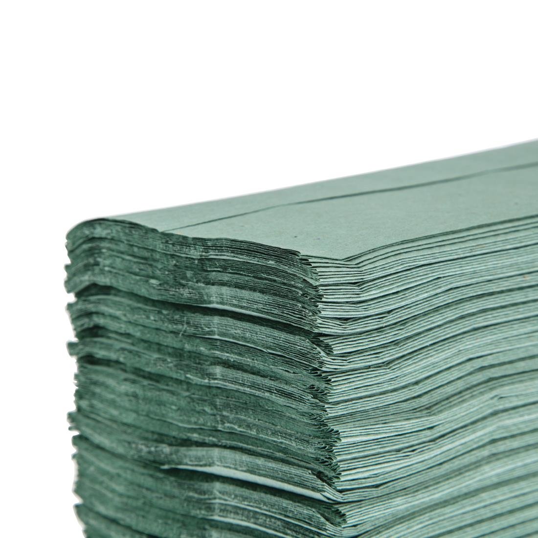 Jantex Z Fold Paper Hand Towels Green 1-Ply 250 Sheets (Pack of 12) - DL923