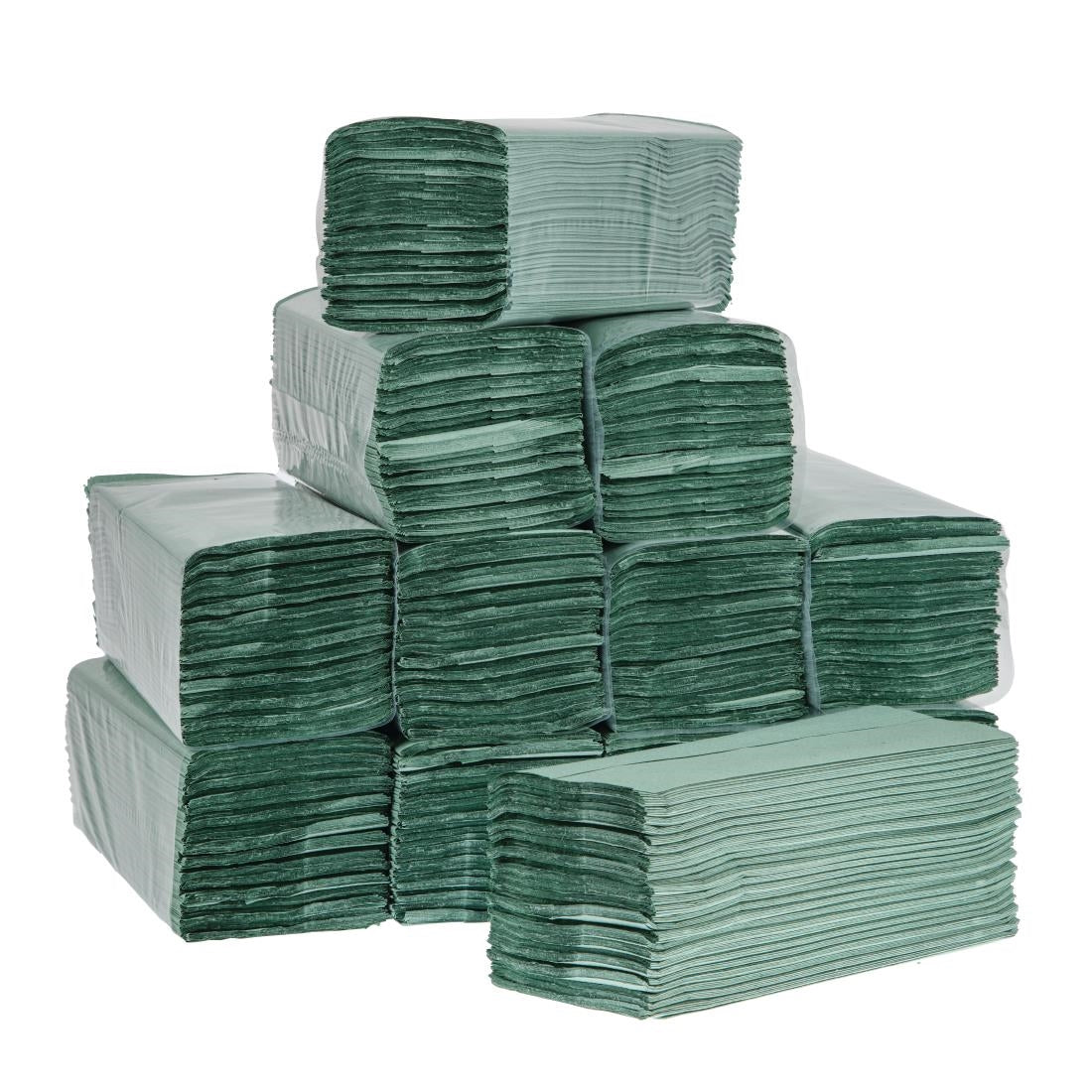 Jantex Z Fold Paper Hand Towels Green 1-Ply 250 Sheets (Pack of 12) - DL923