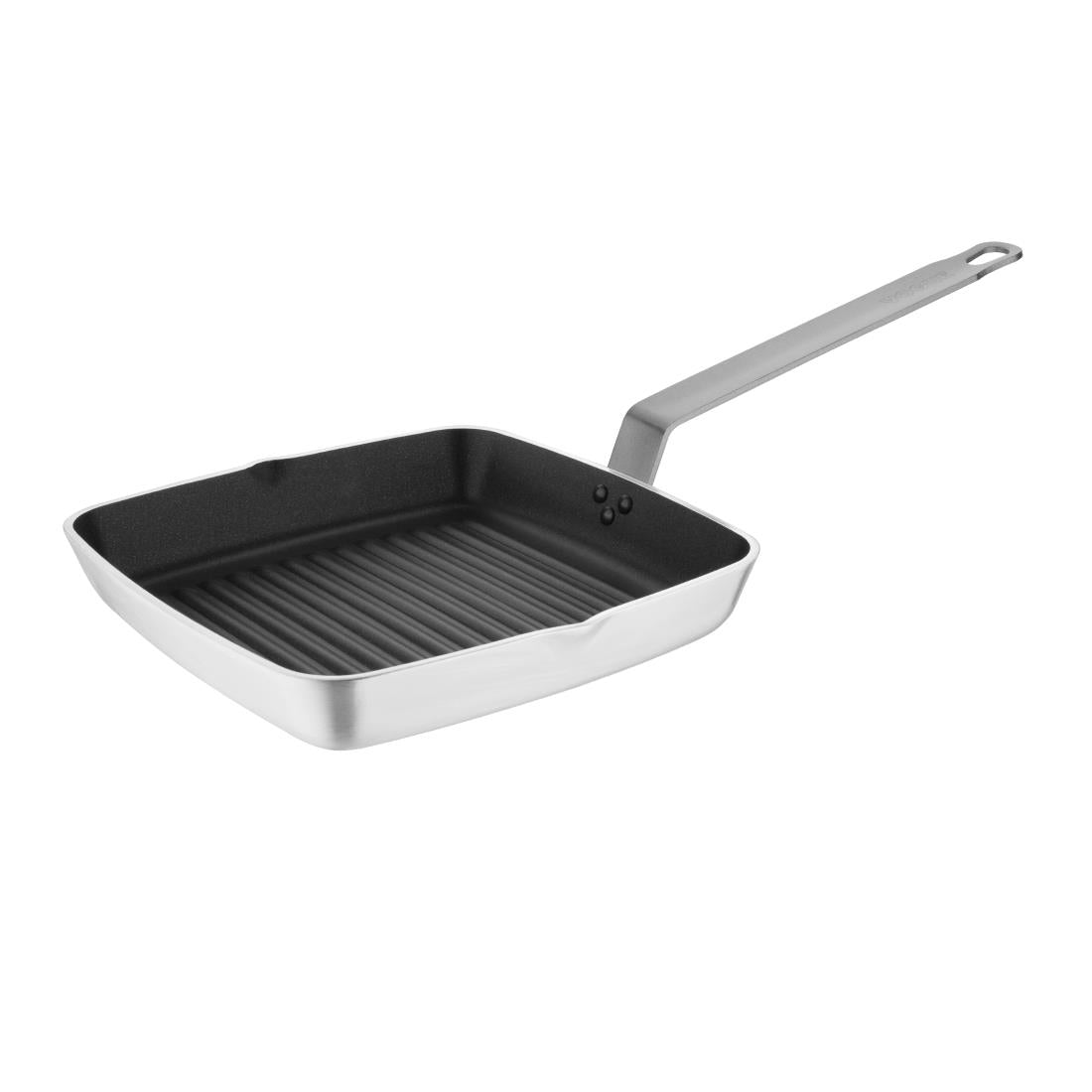 Vogue Square Non Stick Ribbed Skillet Pan 240mm - DL942