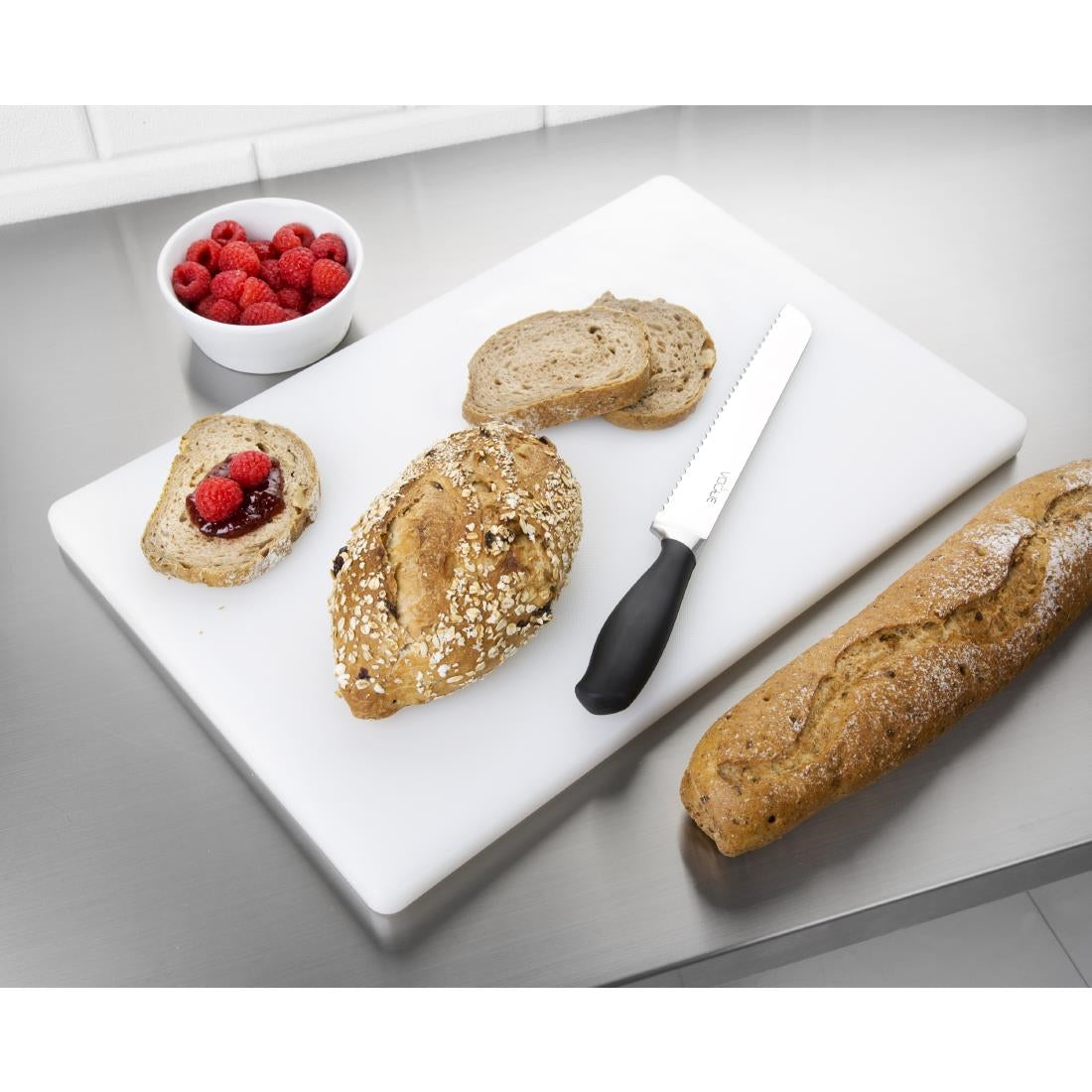 Hygiplas Extra Thick Low Density Chopping Board White - 450x300x20mm - DM001