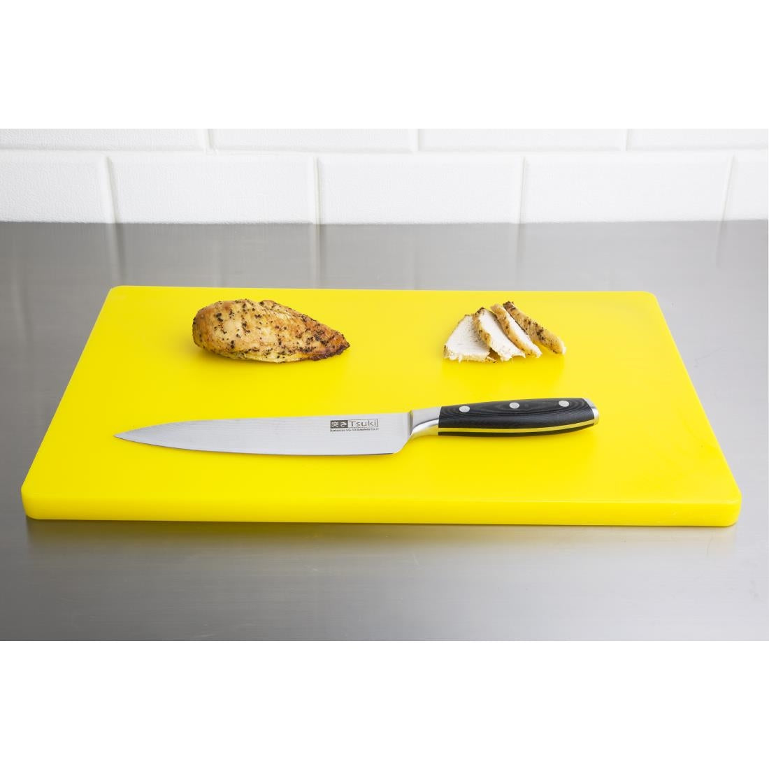 Hygiplas Extra Thick Low Density Chopping Board Yellow - 450x300x20mm - DM002