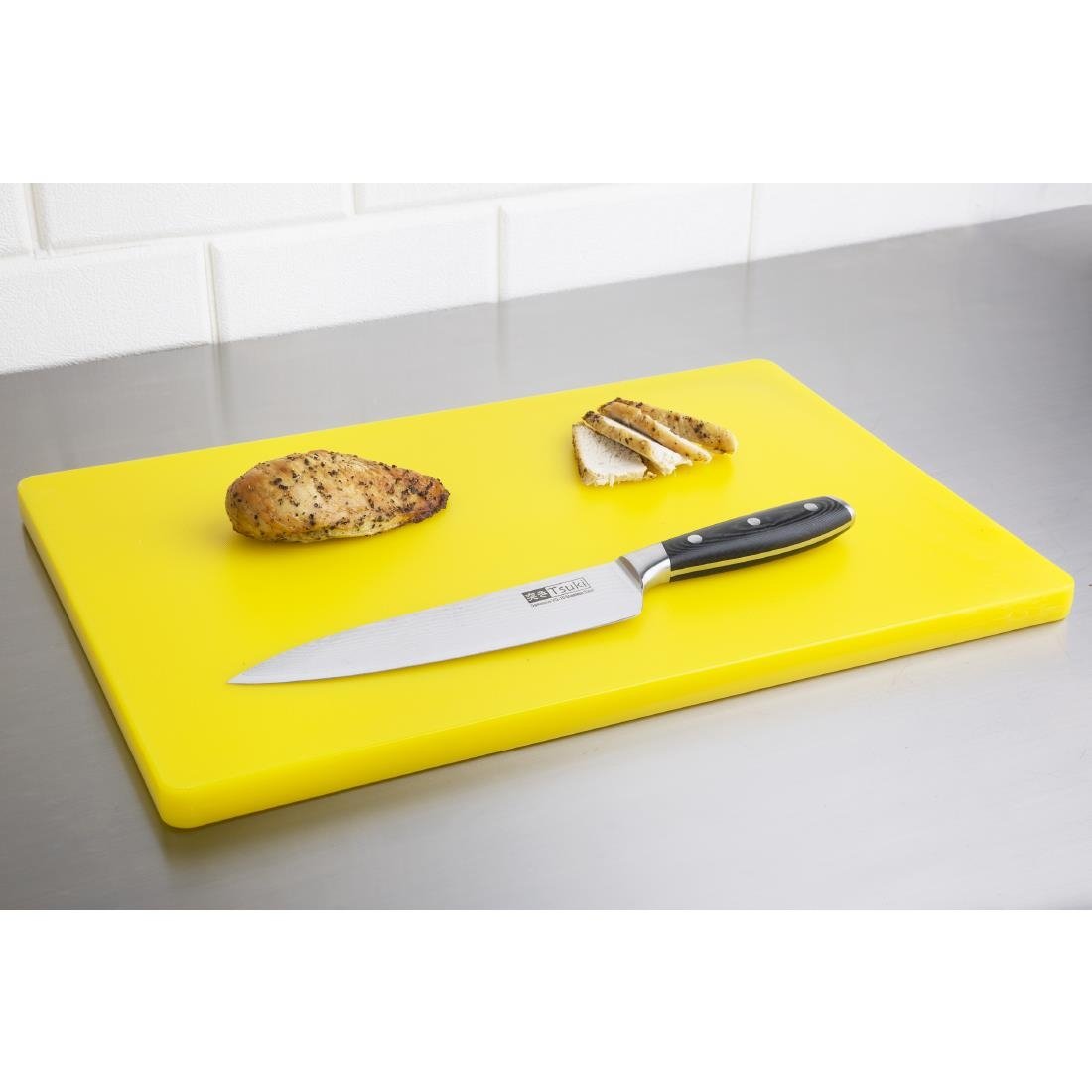 Hygiplas Extra Thick Low Density Chopping Board Yellow - 450x300x20mm - DM002