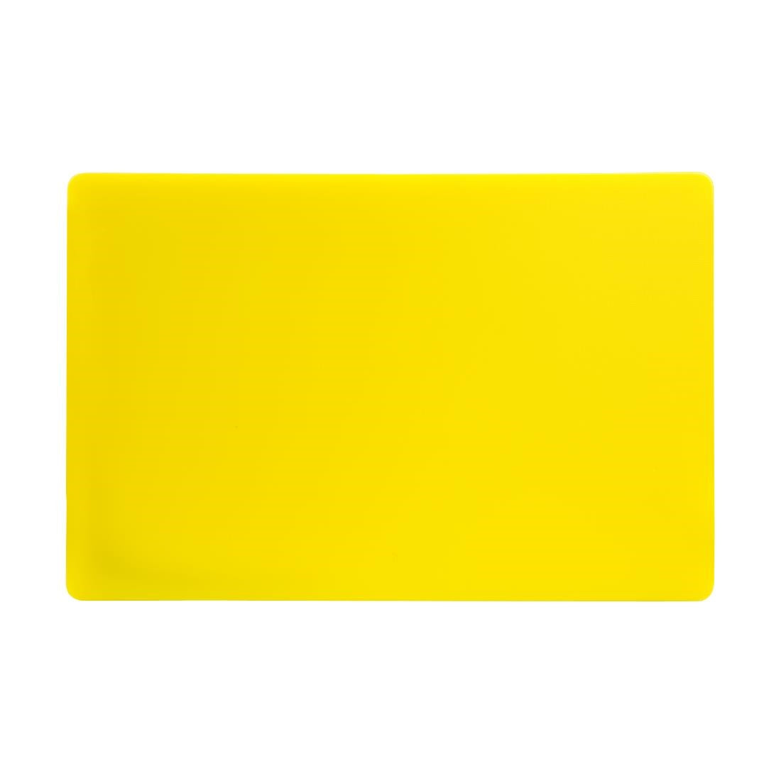 Hygiplas Extra Thick Low Density Chopping Board Yellow - 450x300x20mm - DM002